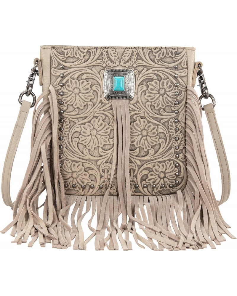 Western Small Purses for Women Crossbody Bag Fringe Purse Leather Women's Shoulder Tooled Handbags LSS-MWR-062BG $34.78 Shoul...