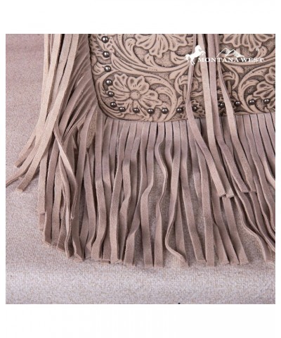 Western Small Purses for Women Crossbody Bag Fringe Purse Leather Women's Shoulder Tooled Handbags LSS-MWR-062BG $34.78 Shoul...