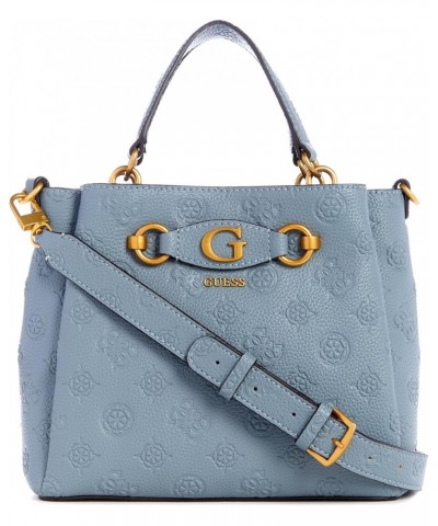 Izzy Peony Small Girlfriend Satchel Light Denim Logo $39.83 Satchels