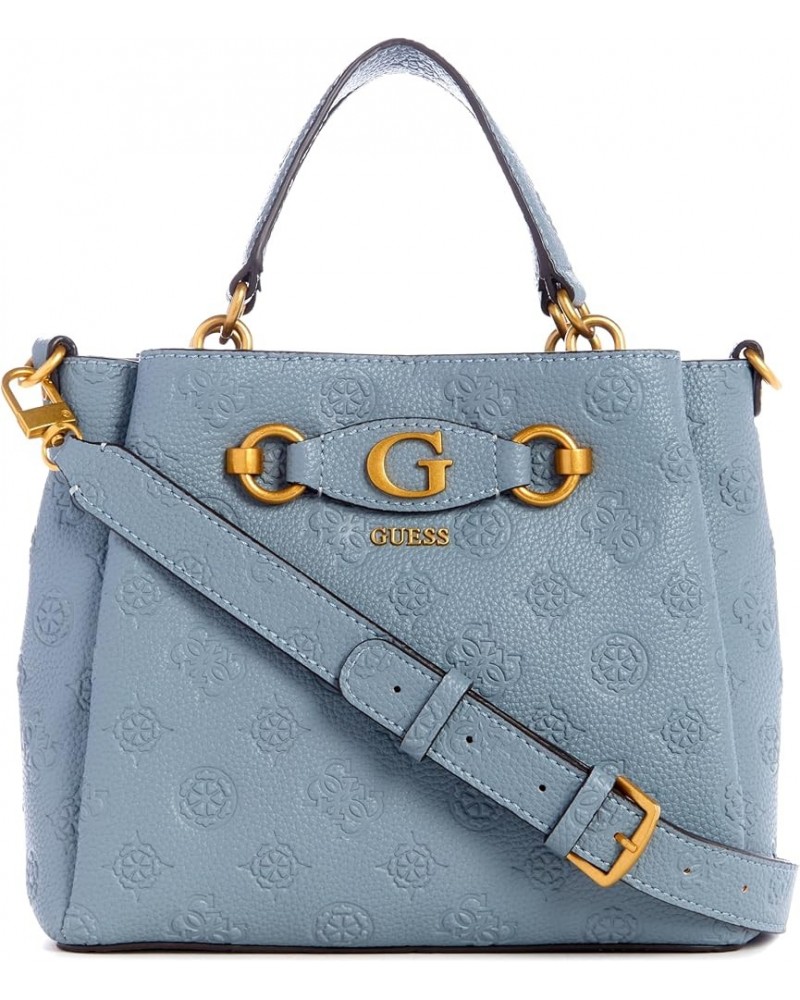 Izzy Peony Small Girlfriend Satchel Light Denim Logo $39.83 Satchels