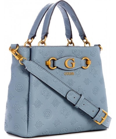 Izzy Peony Small Girlfriend Satchel Light Denim Logo $39.83 Satchels