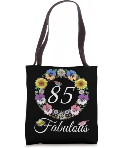 85 & Fabulous Tee 85 Year Old Floral 1938 85th Birthday Gift Tote Bag $10.73 Totes