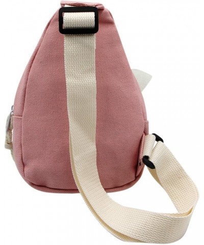 Sling Bags, Crossbody Chest Bag, Canvas Daily Sports Shoulder Bag for Women Lady, Cute Cow Ox Bull Cute Cow,pink $12.16 Satchels