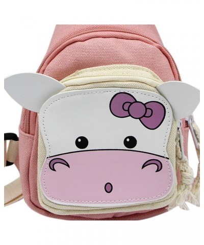 Sling Bags, Crossbody Chest Bag, Canvas Daily Sports Shoulder Bag for Women Lady, Cute Cow Ox Bull Cute Cow,pink $12.16 Satchels