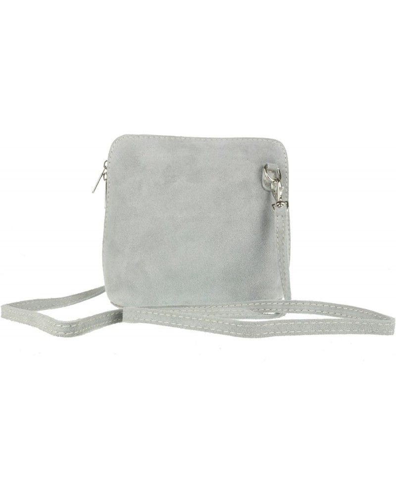 Womens Suede Cross Body Animal Print Zebra Leopard Shoulder Bag Light Grey $16.67 Crossbody Bags