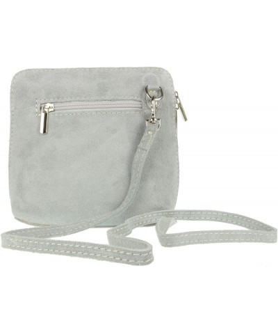 Womens Suede Cross Body Animal Print Zebra Leopard Shoulder Bag Light Grey $16.67 Crossbody Bags