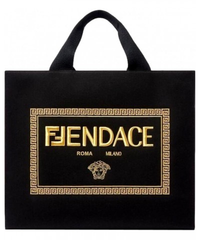 Fendace Womens Black Canvas Convertible Large Shopping Tote 8BH395 $862.00 Totes