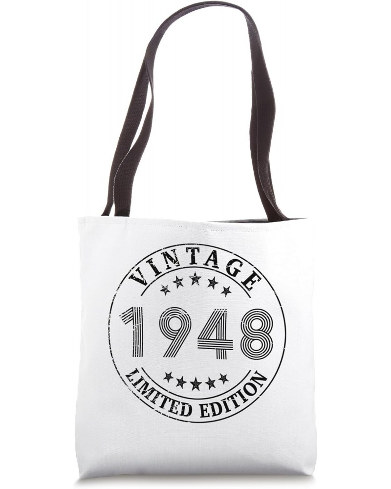 75 Year Old Retro Vintage 1948 75th Birthday Tote Bag $9.03 Totes