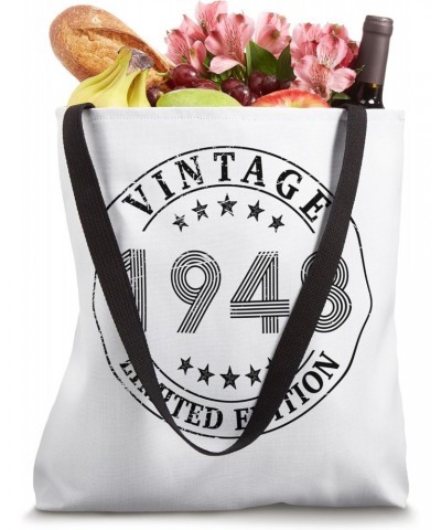 75 Year Old Retro Vintage 1948 75th Birthday Tote Bag $9.03 Totes