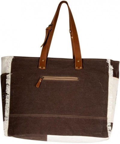 Western Leather Weekender Bag for Women - Upcycled Canvas Shoulder Bag Francais Pathway $37.10 Shoulder Bags