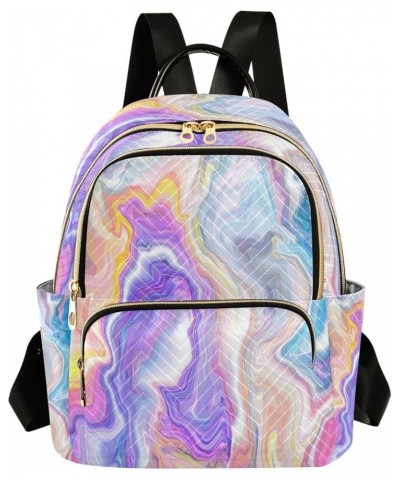 Backpack Purse for Women Abstract Colorful Marble Alcohol Ink Casual Shoulder Bag Small Backpack M Small $13.26 Backpacks