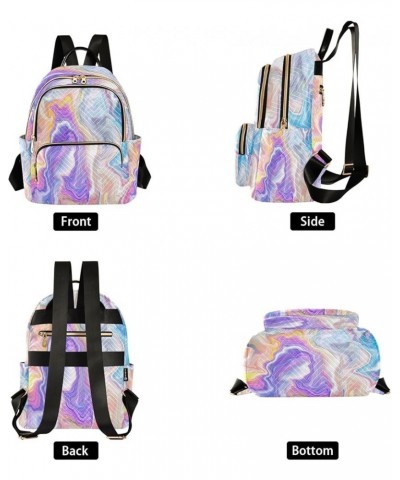 Backpack Purse for Women Abstract Colorful Marble Alcohol Ink Casual Shoulder Bag Small Backpack M Small $13.26 Backpacks