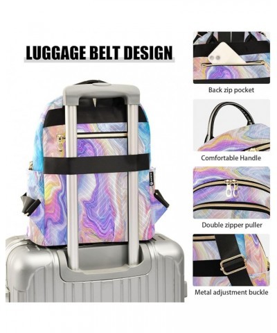 Backpack Purse for Women Abstract Colorful Marble Alcohol Ink Casual Shoulder Bag Small Backpack M Small $13.26 Backpacks