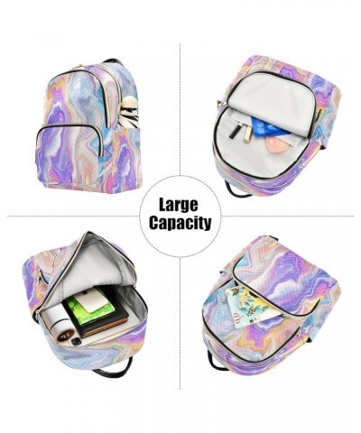 Backpack Purse for Women Abstract Colorful Marble Alcohol Ink Casual Shoulder Bag Small Backpack M Small $13.26 Backpacks