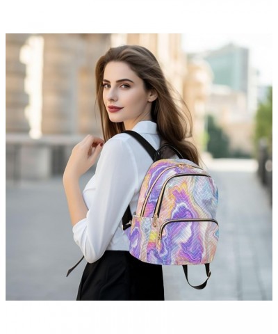 Backpack Purse for Women Abstract Colorful Marble Alcohol Ink Casual Shoulder Bag Small Backpack M Small $13.26 Backpacks