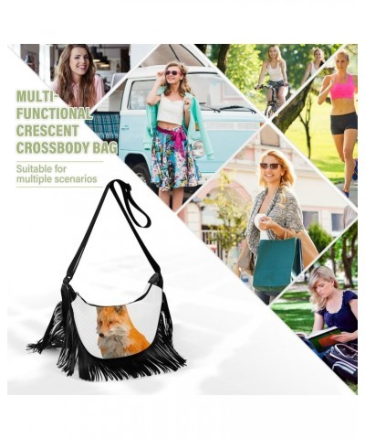 Clutch Crossbody Purses for Women Fringe Medium Crossbody Bags for Women Trendy Crossbody Flap Shoulder Bag Fox Polygon Art $...