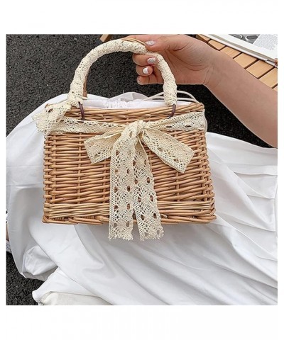 Straw Bag Summer Straw Beach Bag Straw Woven Handbags Women Summer Rattan Tote Bags Beach Basket Bag Straw Bags Women (Color ...