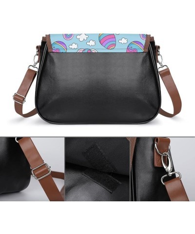 Printed Crossbody Bag Shoulder Bag PU Leather Women's Designer Satchels Horror Color12 $24.07 Satchels