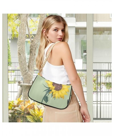 Shoulder Bags for Women, Flower Blue Hobo Tote Handbag, Retro Chain Bag Purse with Zipper Color03 $16.79 Shoulder Bags