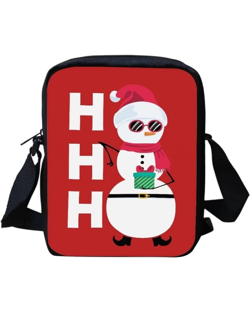 Christmas Sling Purse Women Men Casual Crossbody Bag Travel Shoulder Bag Hohoho $10.44 Crossbody Bags