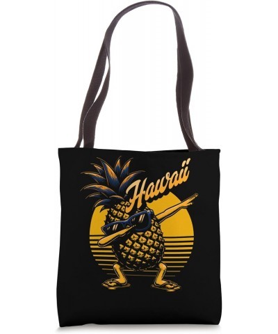 Tropical Party Pineapple Funny Dabbing Hawaii Vacation Vibes Tote Bag $11.28 Totes