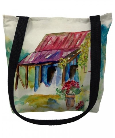 TY054S 13 x 13 in. Barn & Geranium Tote Bag - Small $22.81 Totes