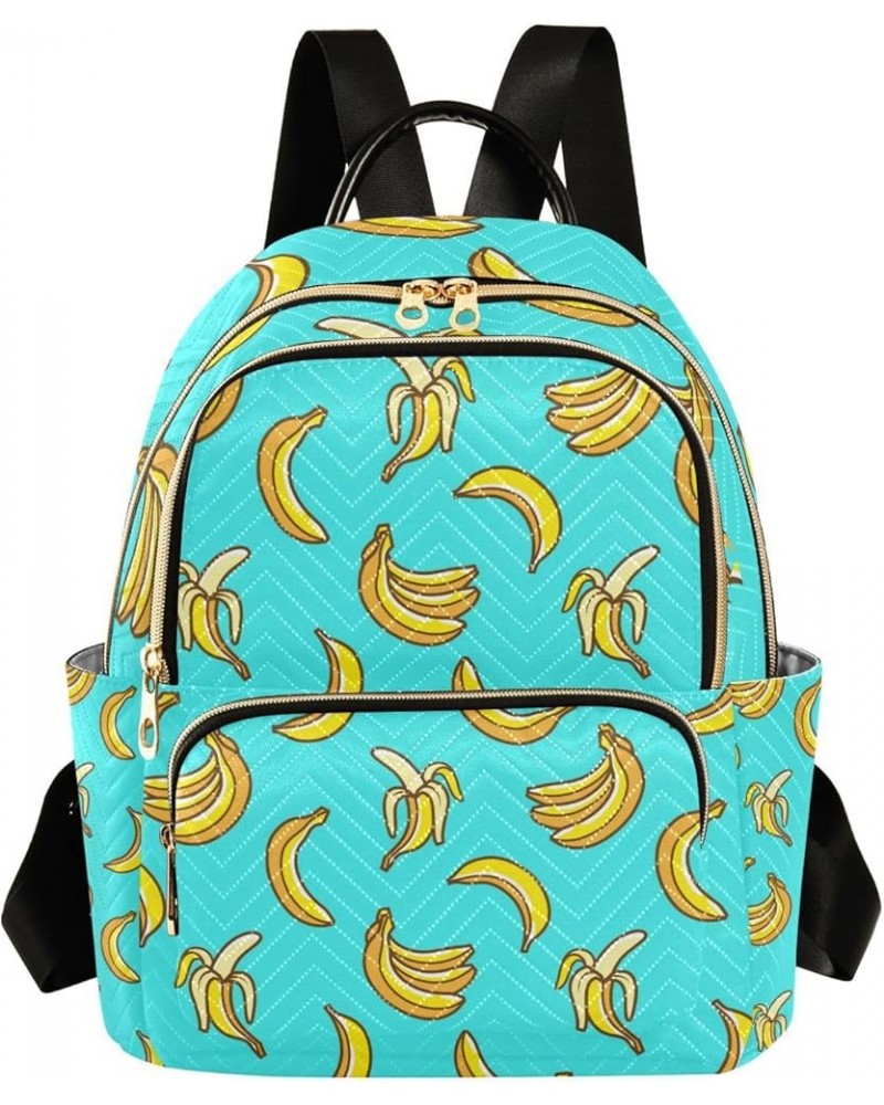 Cute Banana Yellow Backpack for Women Shoulder Bag Lightweight Small Backpack Casual Daypack for Travel Mini(10.23'' x 5.11''...