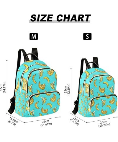 Cute Banana Yellow Backpack for Women Shoulder Bag Lightweight Small Backpack Casual Daypack for Travel Mini(10.23'' x 5.11''...