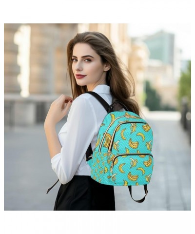 Cute Banana Yellow Backpack for Women Shoulder Bag Lightweight Small Backpack Casual Daypack for Travel Mini(10.23'' x 5.11''...