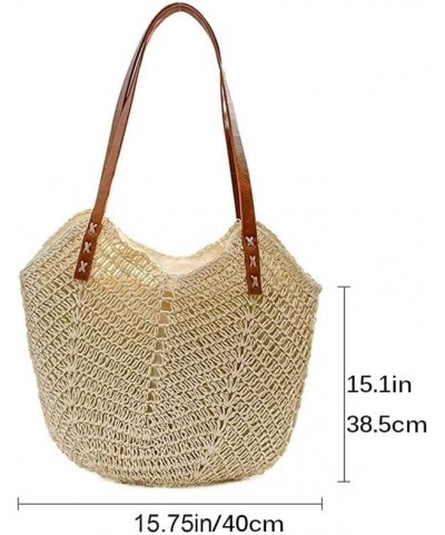 Fashion Woven Hollow Out Shoulder Bags Straw Summer Crossbody Beach Travel Handbag Female Bag Purse Women E $12.06 Shoulder Bags