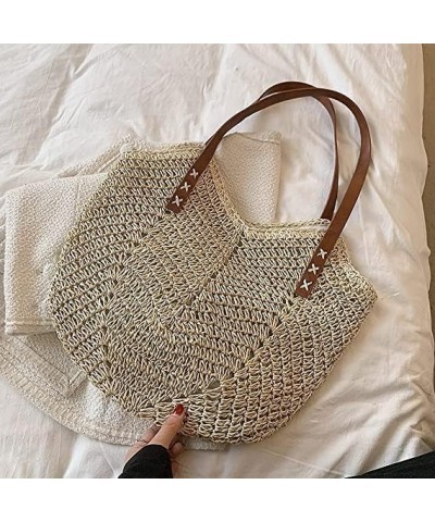 Fashion Woven Hollow Out Shoulder Bags Straw Summer Crossbody Beach Travel Handbag Female Bag Purse Women E $12.06 Shoulder Bags