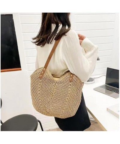 Fashion Woven Hollow Out Shoulder Bags Straw Summer Crossbody Beach Travel Handbag Female Bag Purse Women E $12.06 Shoulder Bags