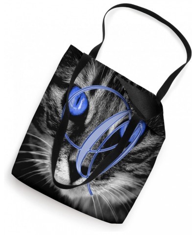 O Blue Cat Eye Kitten Kitty Pet Animal Initial Letter Name Tote Bag $12.02 Totes