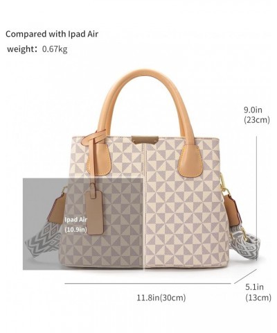 Womens Tote Bag Crossbody Bag Satchel Purses Large Capacity Handbags Fashion Shoulder Bag Commuter Work Bag White $22.56 Totes