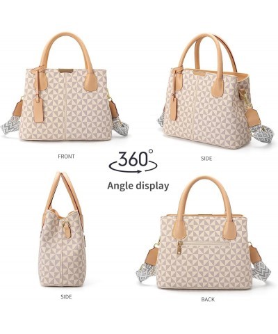 Womens Tote Bag Crossbody Bag Satchel Purses Large Capacity Handbags Fashion Shoulder Bag Commuter Work Bag White $22.56 Totes