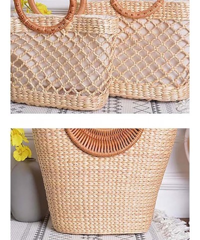 Straw Tote Bag for Women Handmade Straw Rattan Woven Handbag Summer Beach Bag Moon Shape Tote Bag Rattan Clutch Purse Totebag...