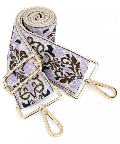 Purse Straps Replacement Crossbody - Adjustable Bag Strap for Purses, Wide Shoulder Strap for Women Guitar Purses Purple Flow...