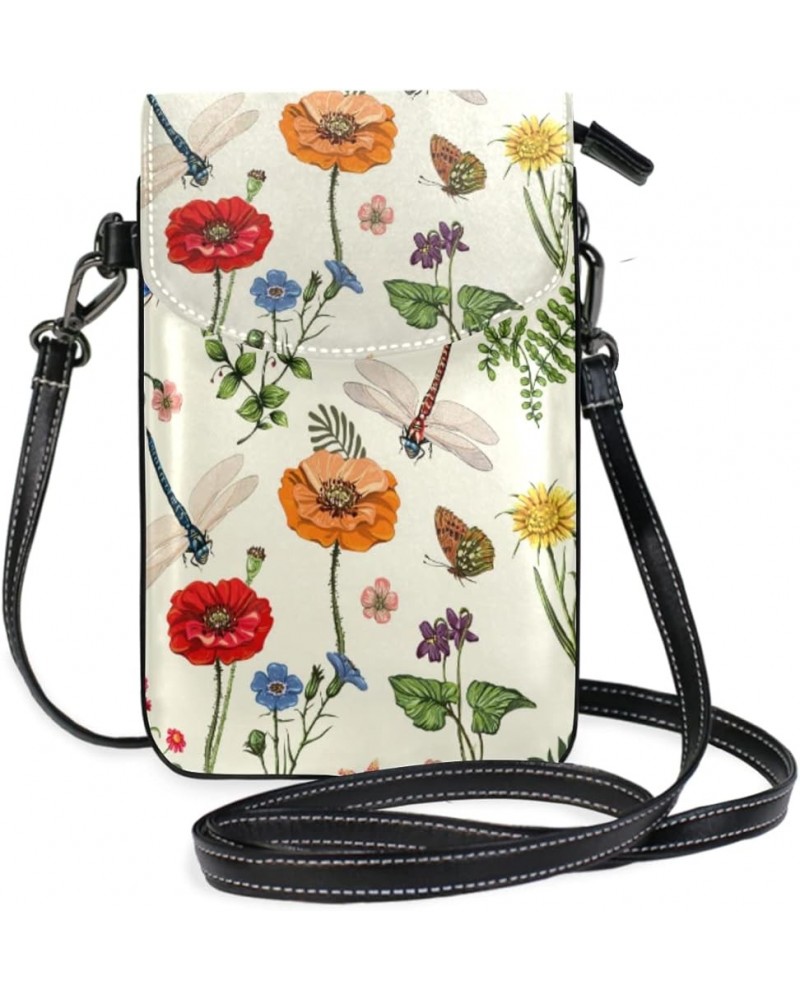 Women PU Leather Crossbody Bag Daisy Phone Pouch Wallet with Credit Card Slots Shoulder Bag Cute 39 $15.59 Crossbody Bags