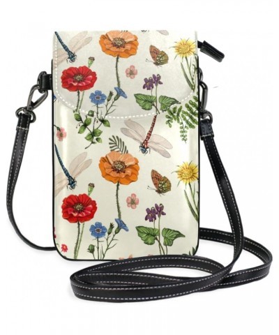 Women PU Leather Crossbody Bag Daisy Phone Pouch Wallet with Credit Card Slots Shoulder Bag Cute 39 $15.59 Crossbody Bags