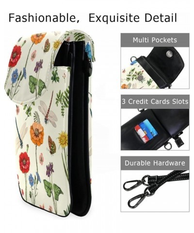 Women PU Leather Crossbody Bag Daisy Phone Pouch Wallet with Credit Card Slots Shoulder Bag Cute 39 $15.59 Crossbody Bags