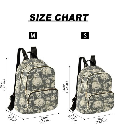 Skulls Grunge Style Backpack Purse for Women Fashion Travel Bag Ladies Shoulder Bags with Strap Handbag Lady Purse,M Medium $...