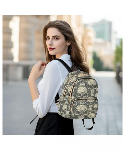 Skulls Grunge Style Backpack Purse for Women Fashion Travel Bag Ladies Shoulder Bags with Strap Handbag Lady Purse,M Medium $...