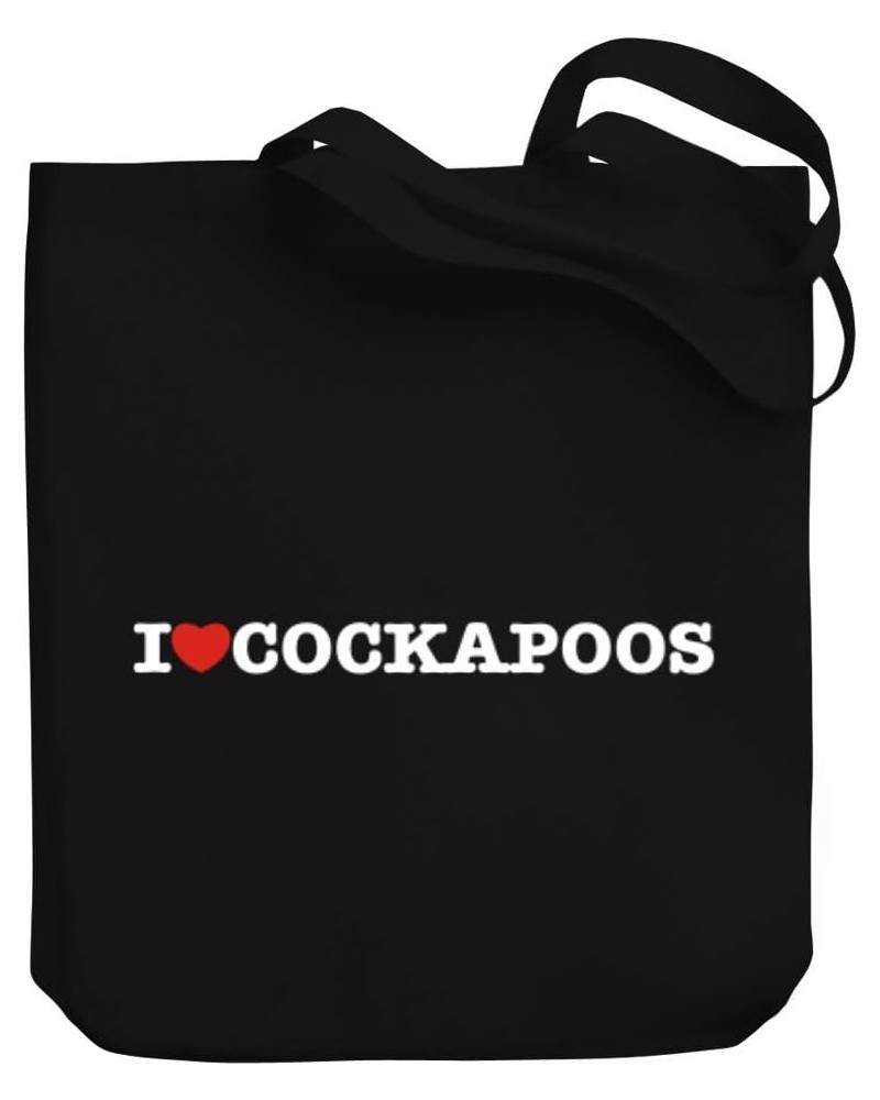 I love Cockapoos Linear Canvas Tote Bag 10.5" x 16" x 4 $16.40 Totes