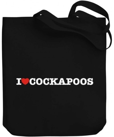 I love Cockapoos Linear Canvas Tote Bag 10.5" x 16" x 4 $16.40 Totes