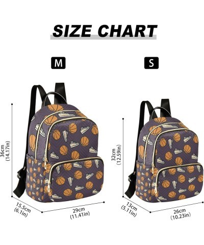 Basketball Pattern Backpack for Women Shoulder Bag Lightweight Mini Backpack Casual Daypack for Travel Small(11.41'' x 6.1'' ...