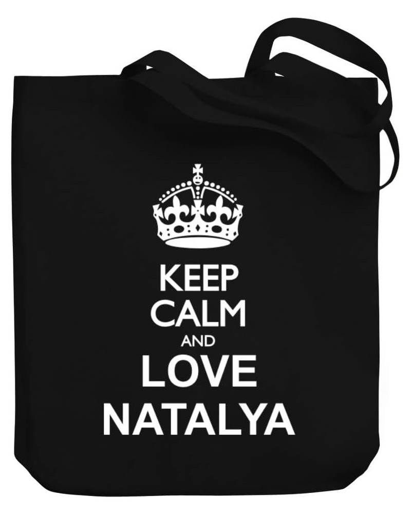 Keep calm and love Natalya Canvas Tote Bag 10.5" x 16" x 4 $21.59 Totes