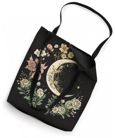 Floral Moon Phase flower crescent moon cool eclipse moon Tote Bag $13.52 Totes