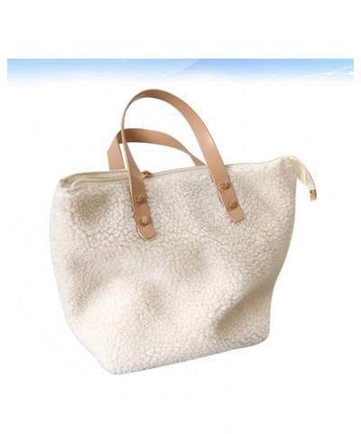 2pcs Clutch Tote Bag Lightweight Tote Handbag Fuzzy Fluffy Autumn Handbag Purse Cute Lovely College Tote Bag Medium Size Shou...