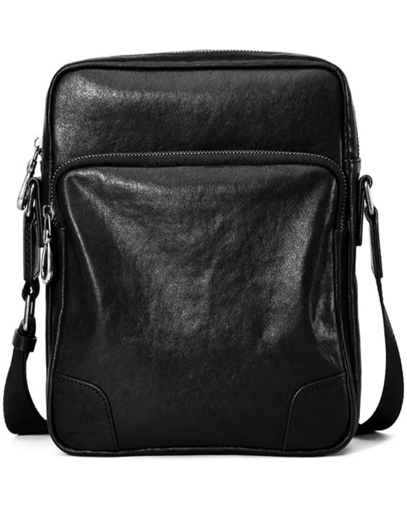 Shoulder Bag Business Casual Crossbody Head Layer Cowhide Leather Large Capacity Vertical Shoulder Bag D $71.88 Crossbody Bags