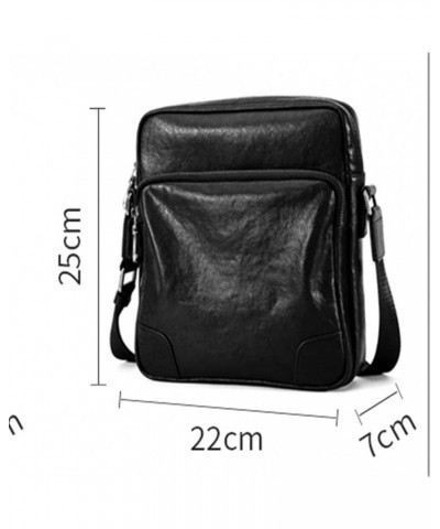 Shoulder Bag Business Casual Crossbody Head Layer Cowhide Leather Large Capacity Vertical Shoulder Bag D $71.88 Crossbody Bags